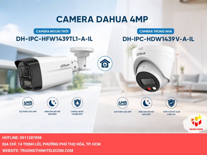 Camera DH-IPC-HFW1439TL1-A-IL và DH-IPC-HDW1439V-A-IL