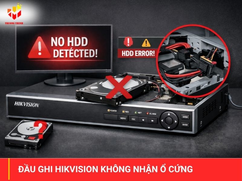 Khắc phục lỗi đầu ghi Hikvision không nhận ổ cứng chi tiết mới nhất