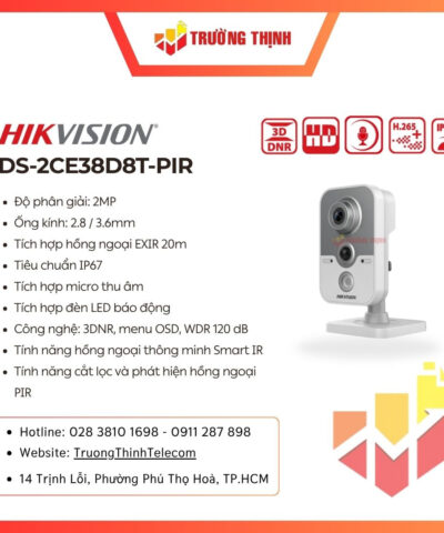 Camera HD-TVI 2MP HIKVISION DS-2CE38D8T-PIR
