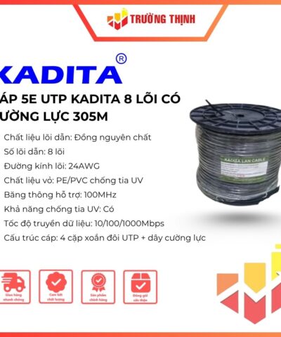Cáp 5E UTP Kadita 8 lõi có cường lực 305m
