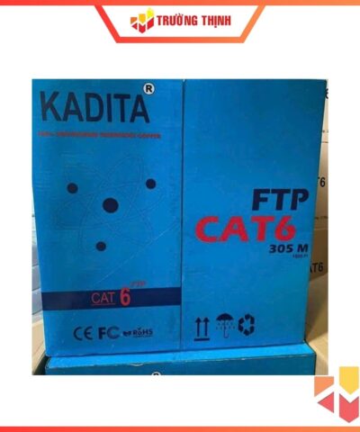 Cáp mạng CAT6 FTP KADITA 8 lõi đồng nguyên chất cuộn 305M