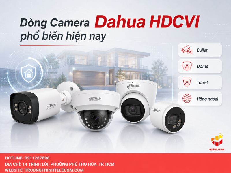 Dòng Camera Dahua HDCVI phổ biến hiện nay