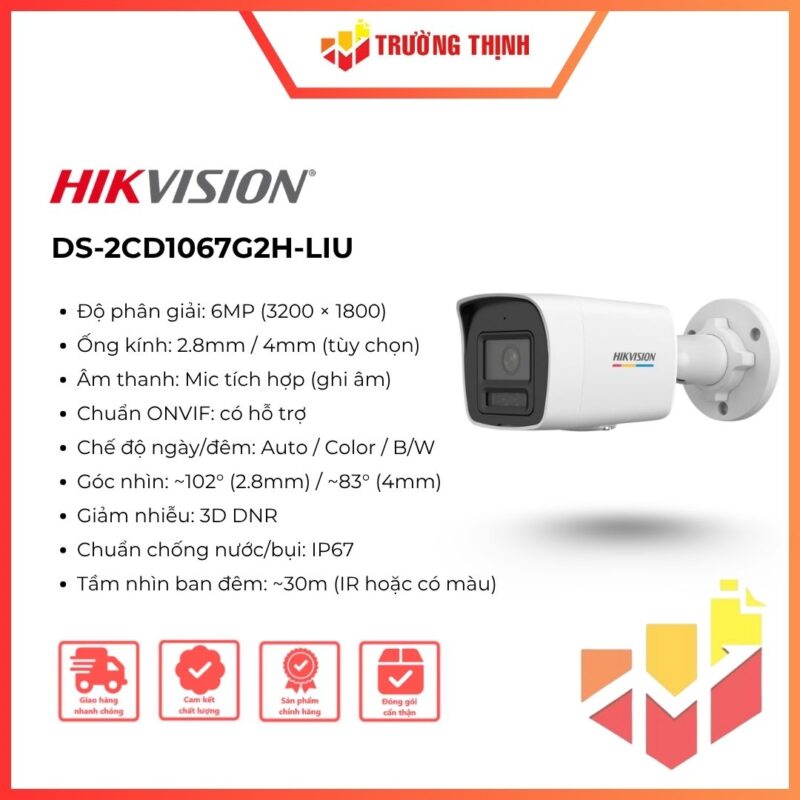 Camera Hikvision DS-2CD1067G2H-LIU