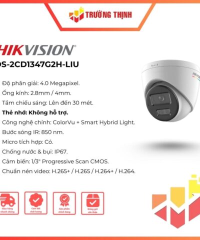 Camera IP Hikvision 4MP bán cầu DS-2CD1347G2H-LIU