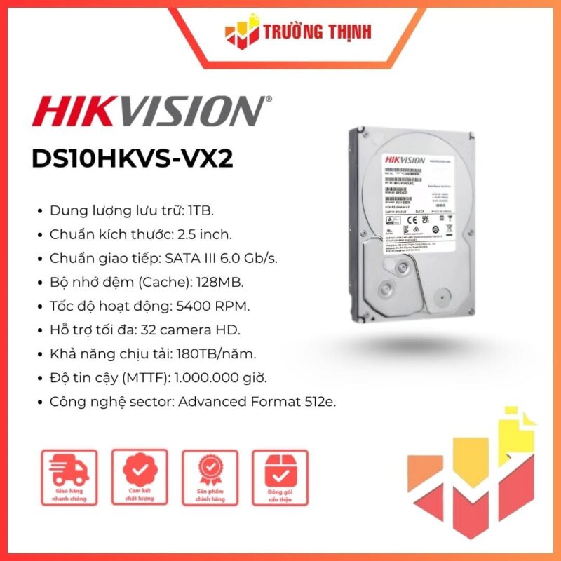Ổ cứng chuyên dụng giám sát Hikvision 1TB DS10HKVS-VX2