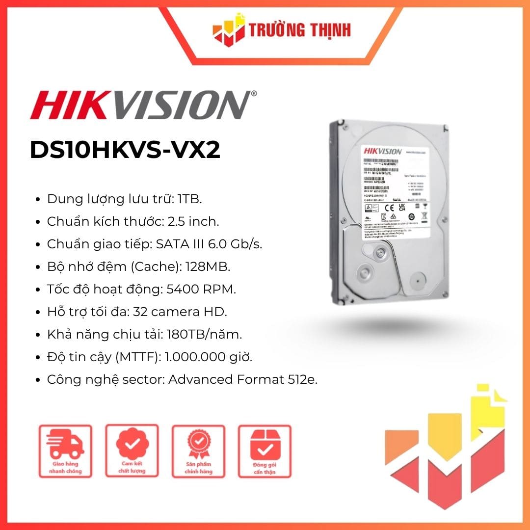 Ổ cứng chuyên dụng giám sát Hikvision 1TB DS10HKVS-VX2