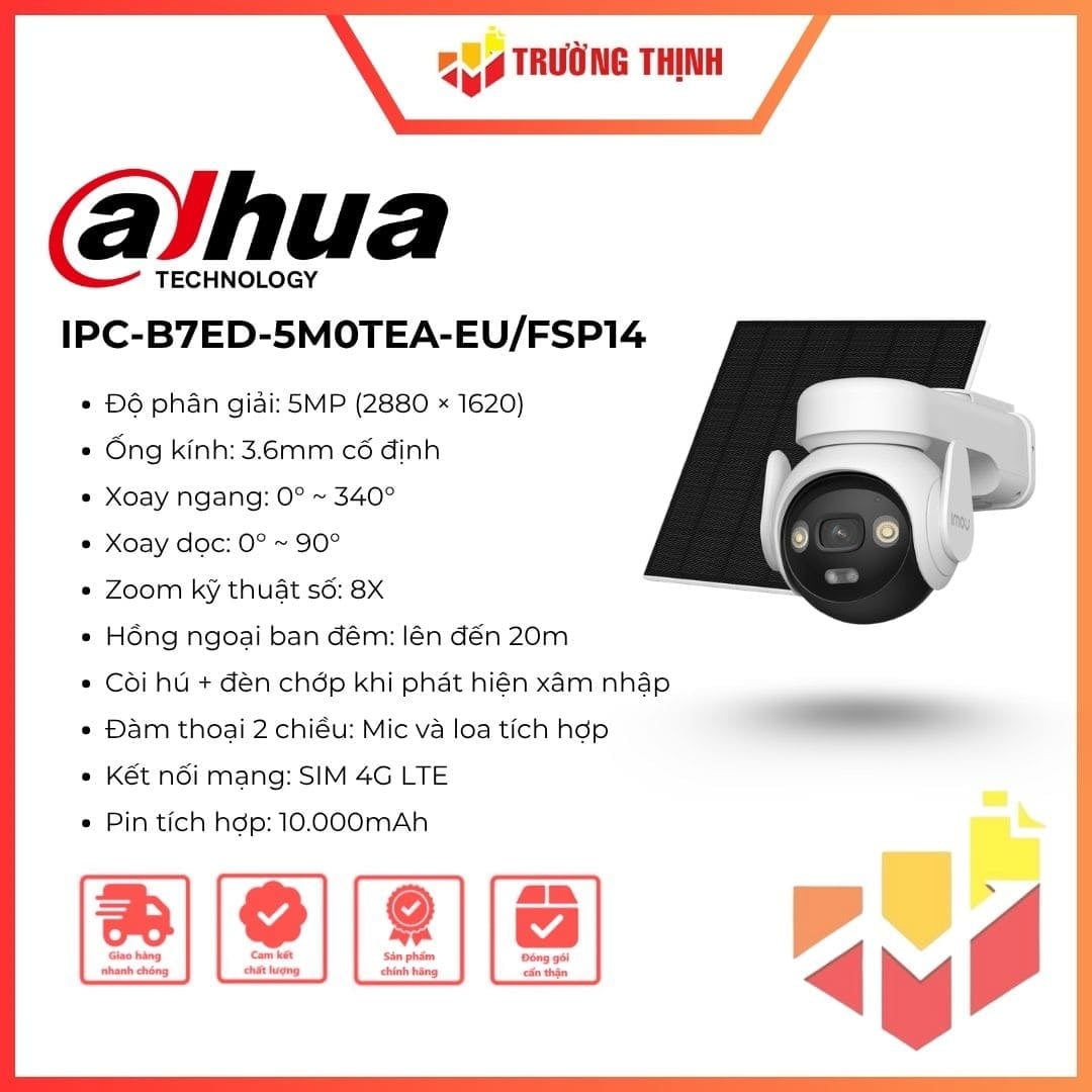 Camera Imou ngoài trời 4G Imou AOV IPC-B7ED-5M0TEA-EU/FSP14