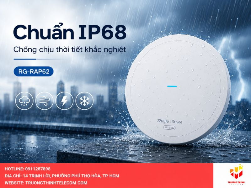 Khả năng chống chịu thời tiết khắc nghiệt chuẩn IP68 của bộ phát wifi RG-RAP62