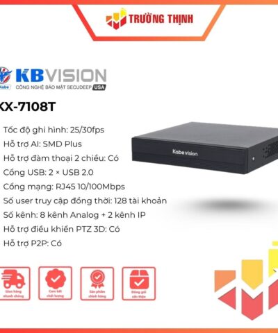 Đầu ghi hình 5in1 AI KBVision KX-7108T 8 kênh