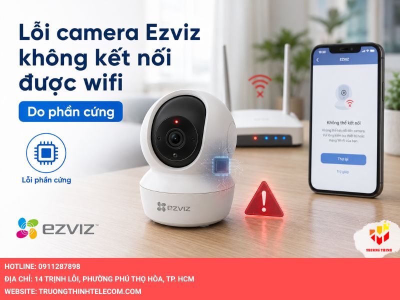 Lỗi camera Ezviz không kết nối được wifi do phần cứng