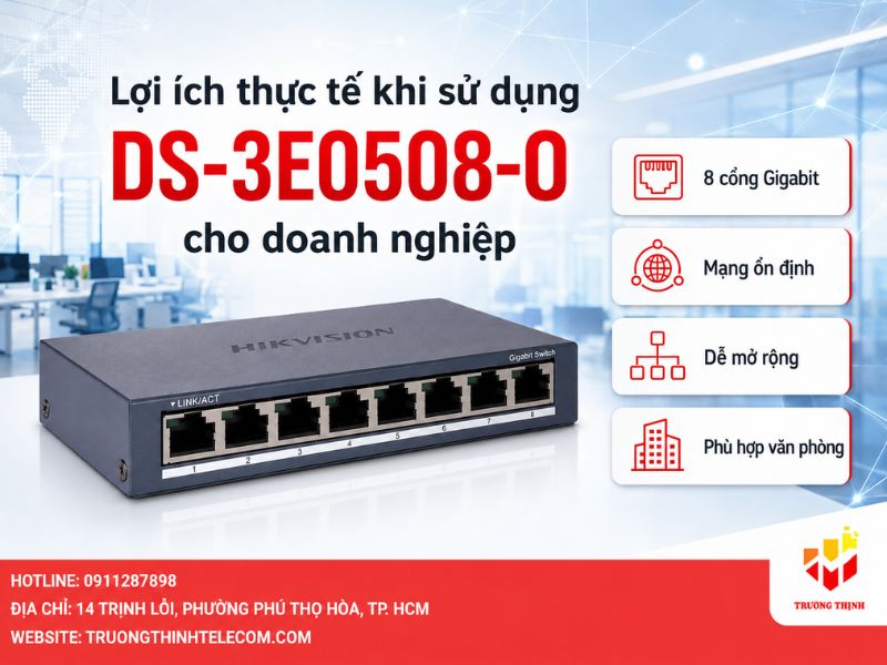 Lợi ích thực tế khi sử dụng DS-3E0508-O cho doanh nghiệp
