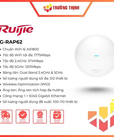 Bộ phát wifi ốp trần hoặc gắn tường Ruijie RG-RAP62