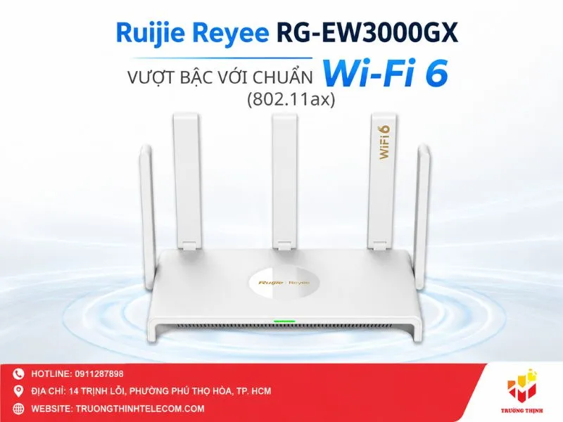 Ruijie Reyee RG-EW3000GX vượt bậc với chuẩn Wi-Fi 6 (802.11ax)