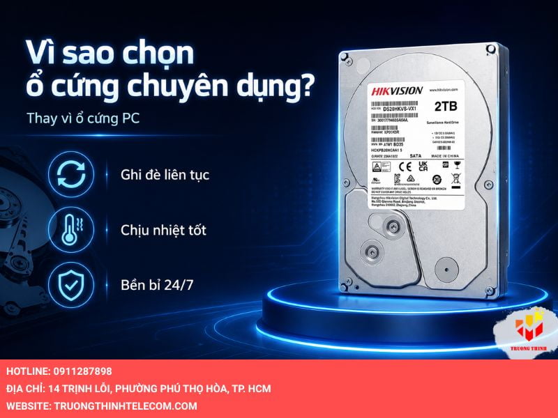 Tại sao nên chọn ổ cứng chuyên dụng thay vì ổ cứng máy tính (PC)?