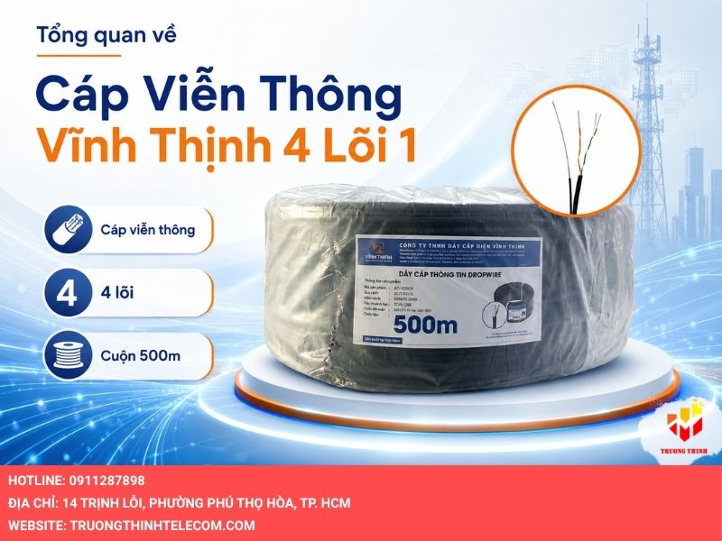 Tổng quan về Cáp Viễn Thông Vĩnh Thịnh 4 Lõi 1