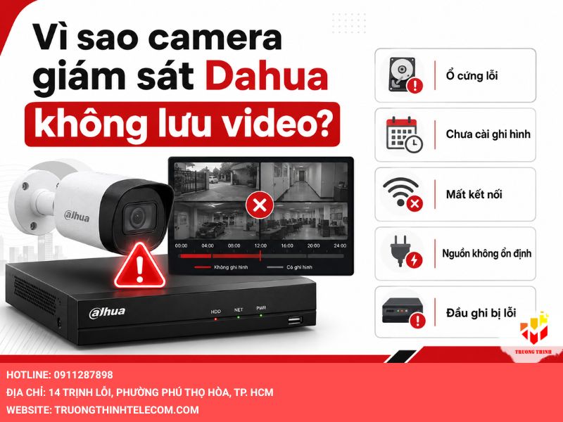 Vì sao camera giám sát Dahua không lưu video?