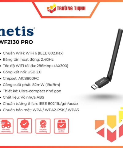 Cạc mạng USB Netis WF2130 Pro AX300 WiFi 6 không dây