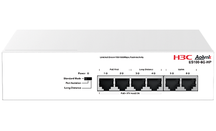 Switch PoE+ Unmanaged AOLYNK ES100-6G-HP 6 cổng Gigabit
