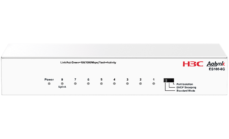 Switch Unmanaged 8 cổng Gigabit H3C Aolynk ES100-8G