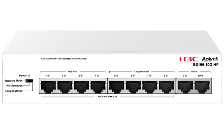 AOLYNK ES100-10G-HP – Switch PoE+ Unmanaged 10 cổng Gigabit