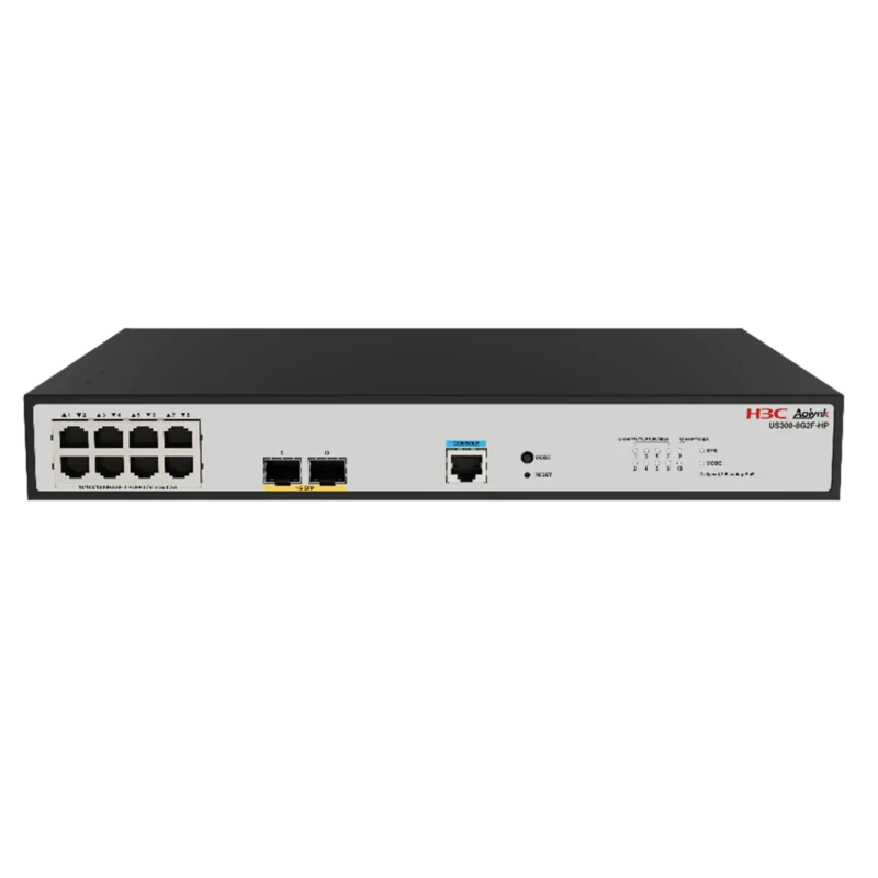 H3C US300-8G2F-HP – Switch Layer 2 Managed PoE+ 8GE, 2 SFP