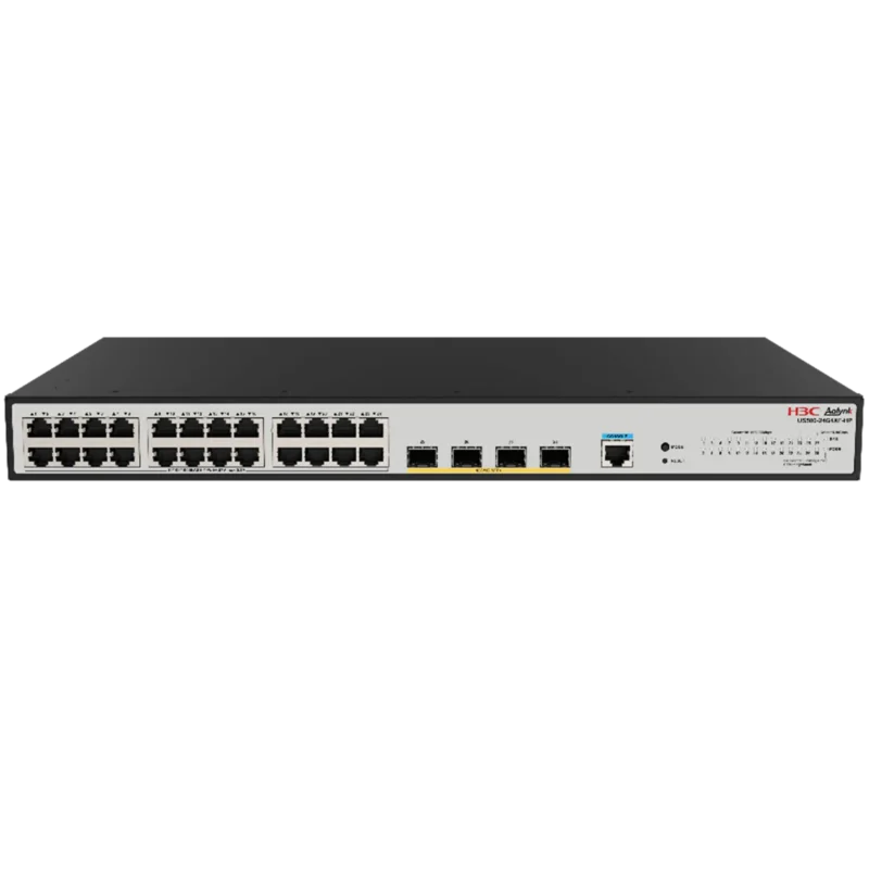 Switch PoE Layer 3 H3C US500-24G4XF-HP 24GE, 4 SFP+ 10G