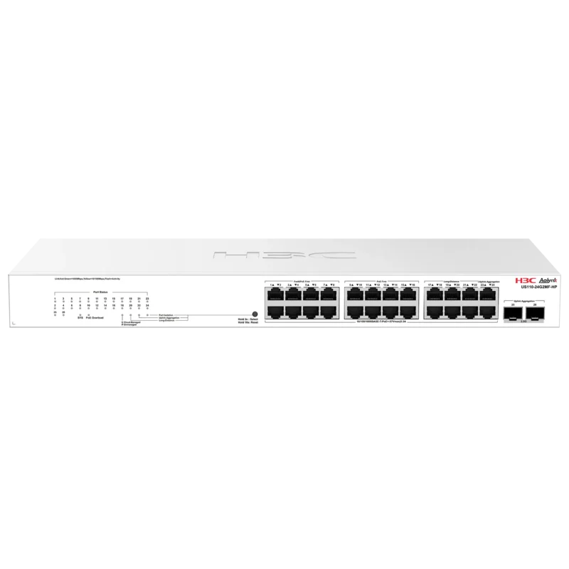 AOLYNK US110-24G2MF-HP Switch Cloud Managed PoE+ 24 Port 370W