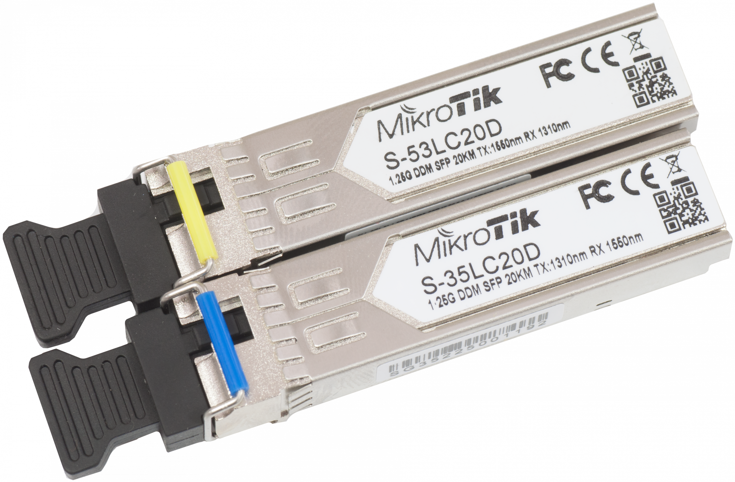 Bộ 2 module quang MikroTik S-3553LC20D SFP 1.25G BiDi 20km