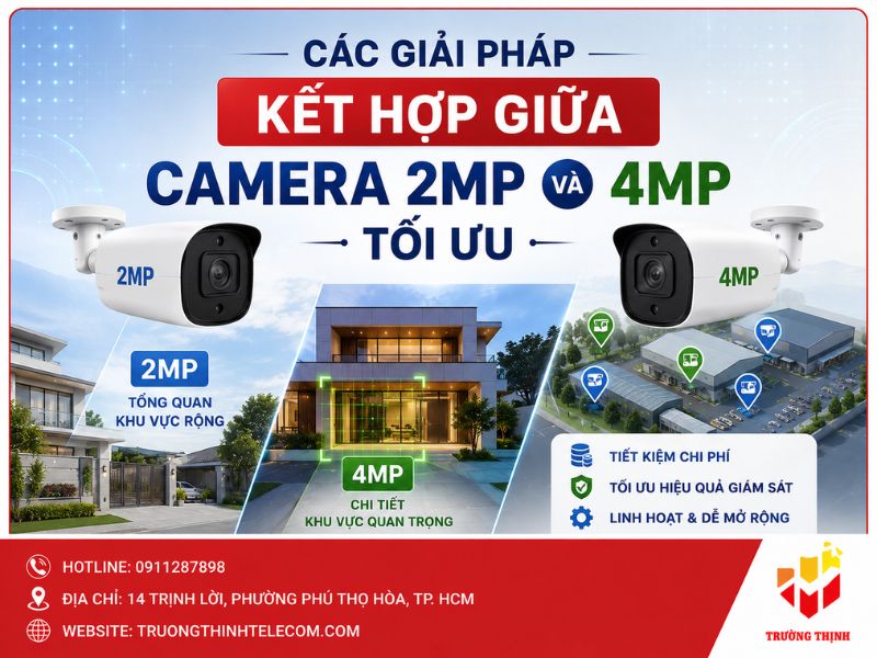 Các giải pháp kết hợp giữa Camera 2MP và 4MP tối ưu