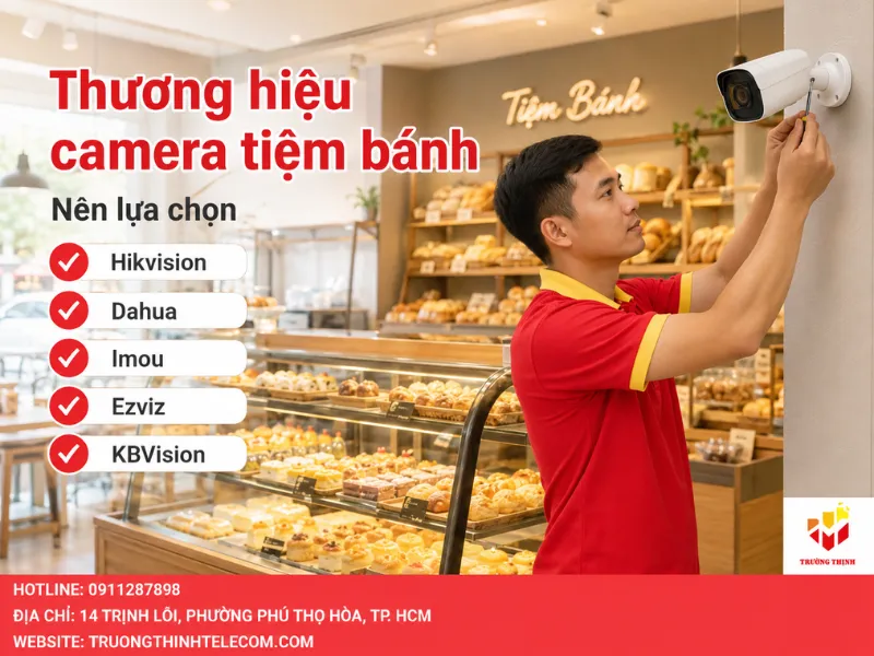 Các thương hiệu hàng đầu nên lựa chọn khi lắp camera tiệm bánh