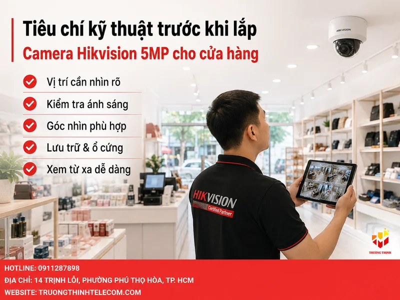 Các tiêu chí kỹ thuật cần kiểm tra trước khi lắp