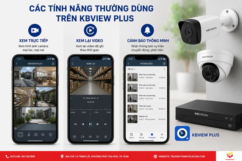 Các tính năng thường dùng trên KBView Plus
