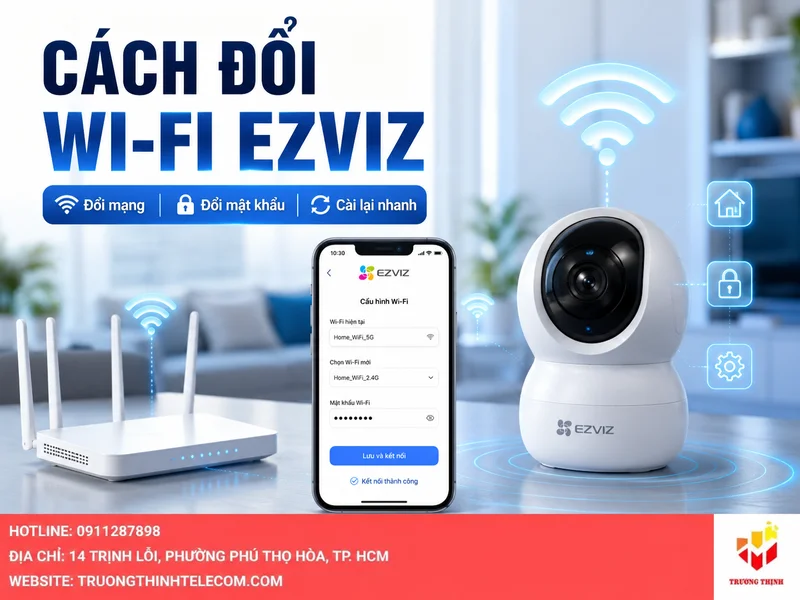 Cách đổi wifi Ezviz nhanh, đúng cách khi camera bị mất kết nối