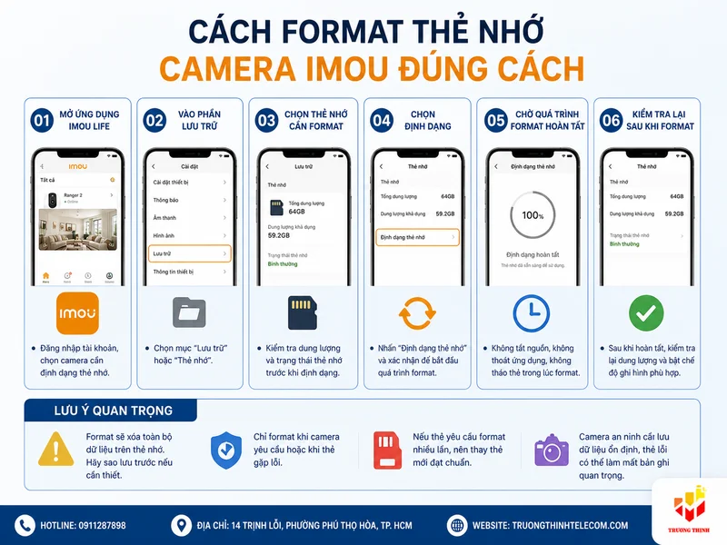 Cách format thẻ nhớ camera Imou đúng cách
