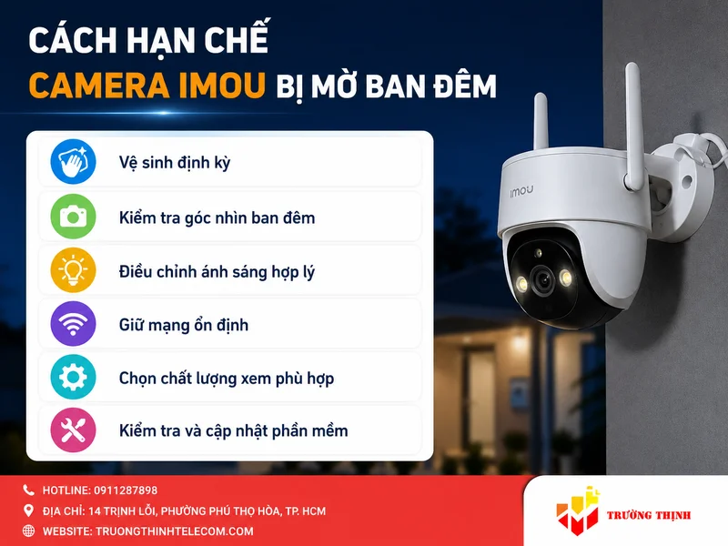 Cách hạn chế camera Imou bị mờ ban đêm sau khi xử lý