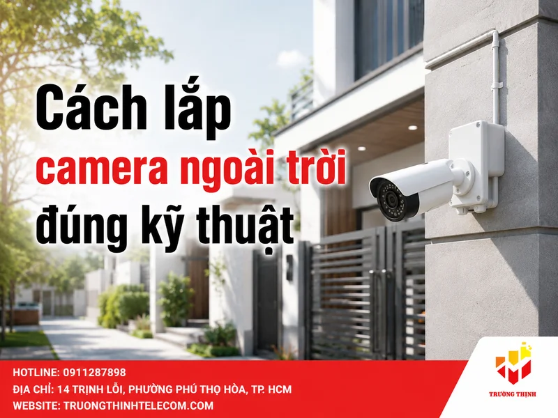 cách lắp camera ngoài trời đúng kỹ thuật