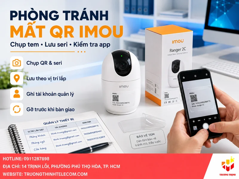Cách phòng tránh mất QR code Imou trong lần sử dụng sau