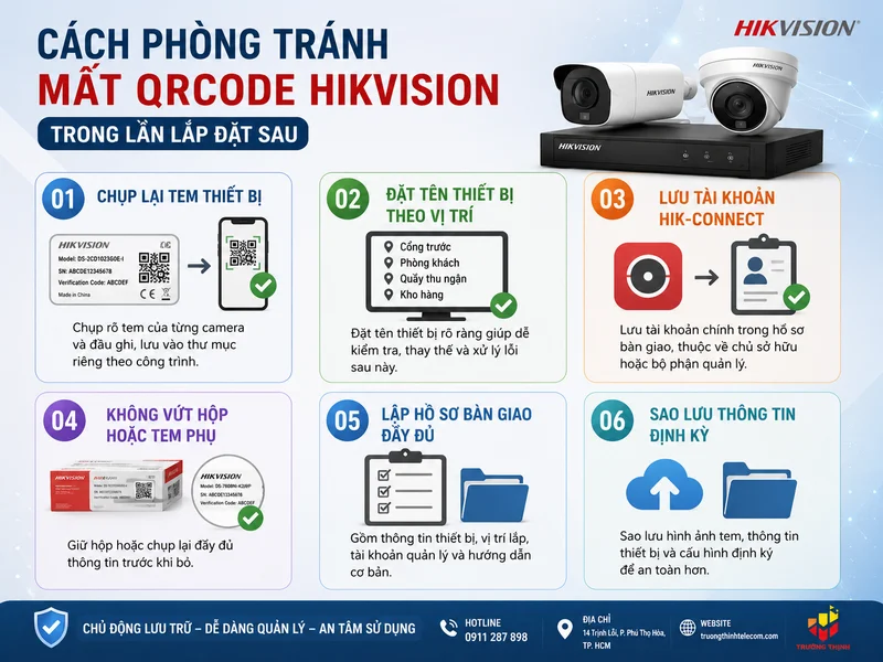 Cách phòng tránh mất qrcode Hikvision trong lần lắp đặt sau