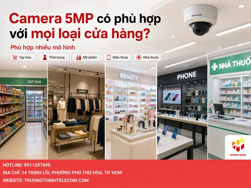 Camera 5MP có phù hợp với mọi loại cửa hàng không?