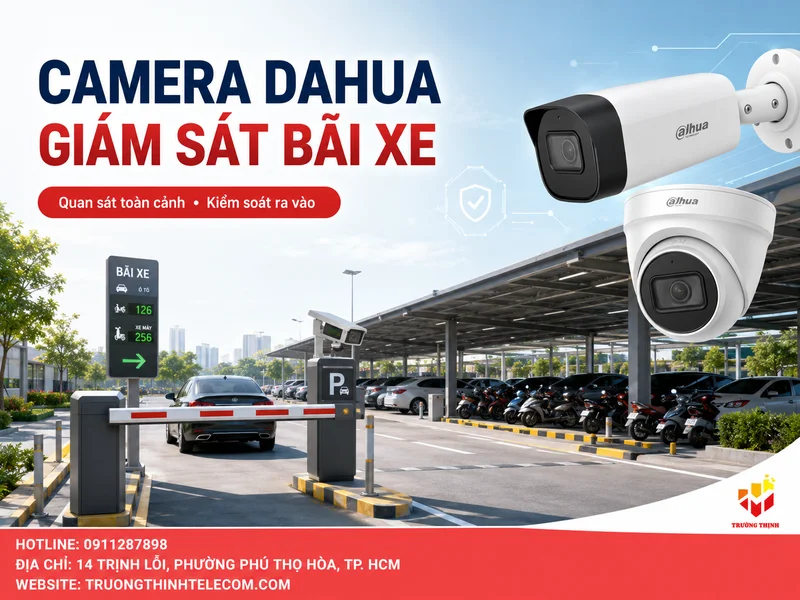 Camera Dahua giám sát bãi xe: Cách chọn hệ thống phù hợp để quan sát rõ, lưu trữ ổn định và hạn chế điểm mù