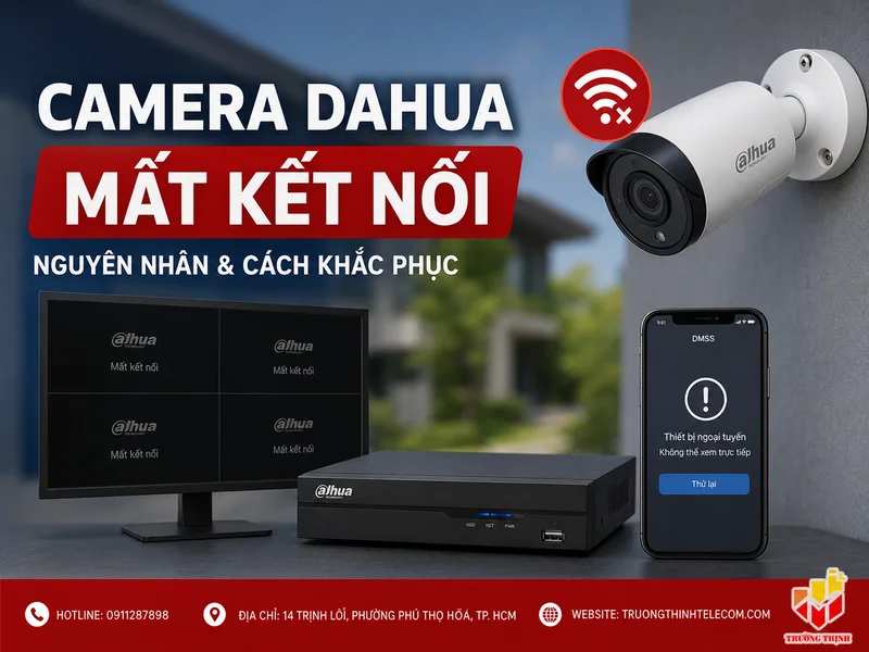 Camera Dahua mất kết nối: Nguyên nhân thường gặp và cách xử lý đúng từng bước
