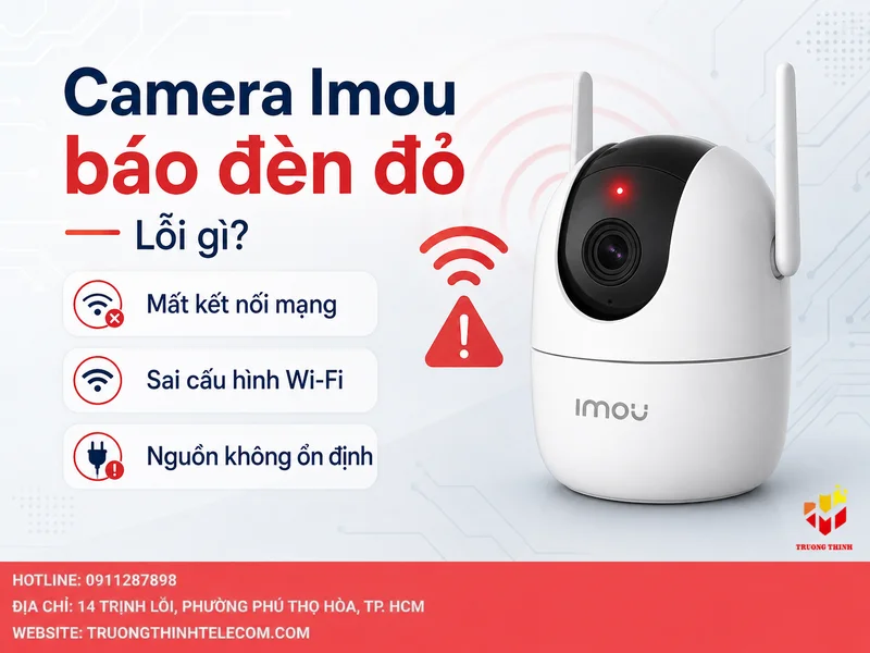 Camera Imou báo đèn đỏ là lỗi gì?