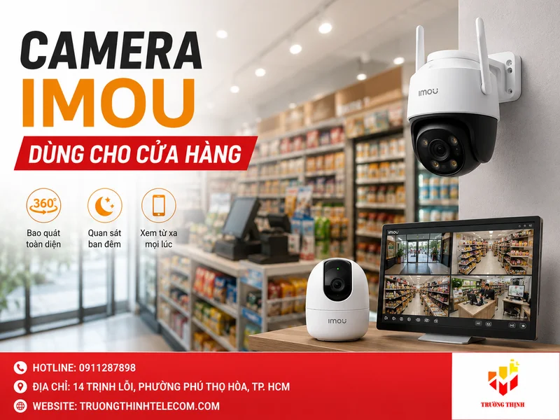 Camera Imou dùng cho cửa hàng: Chọn sao cho dễ quản lý, nhìn rõ và phù hợp chi phí?