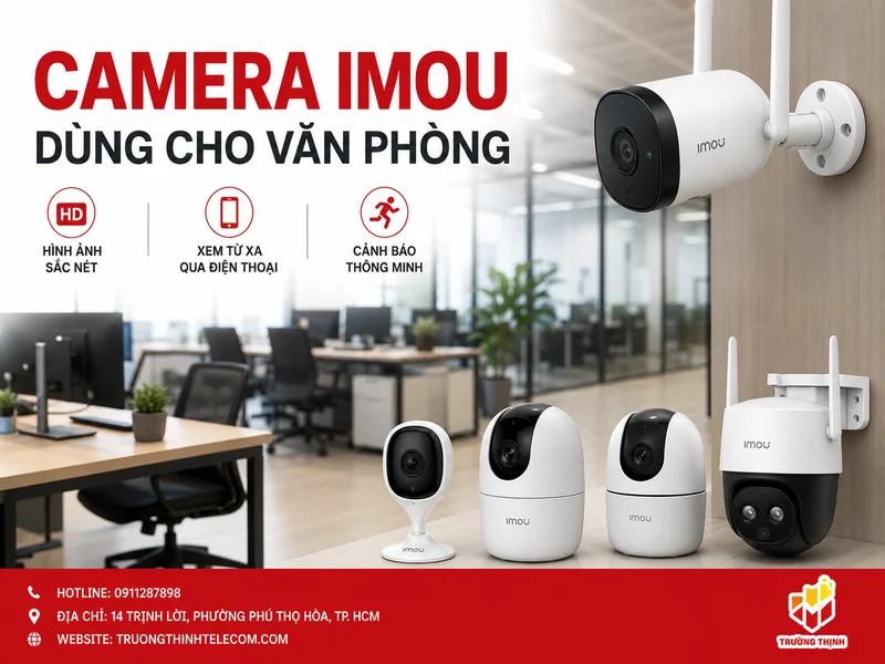 Camera Imou dùng cho văn phòng: chọn sao cho dễ quản lý, hình ảnh rõ và không làm phiền nhân viên?