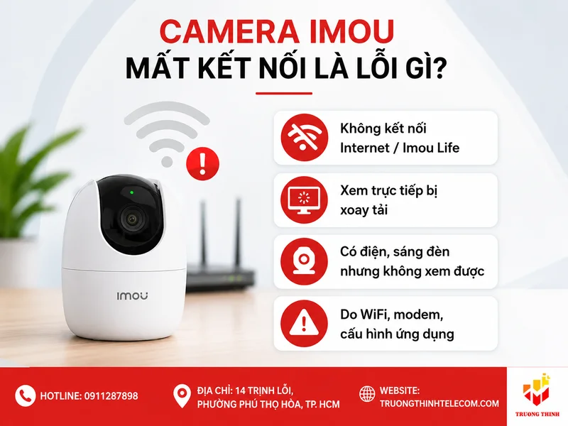 Camera Imou mất kết nối là lỗi gì?