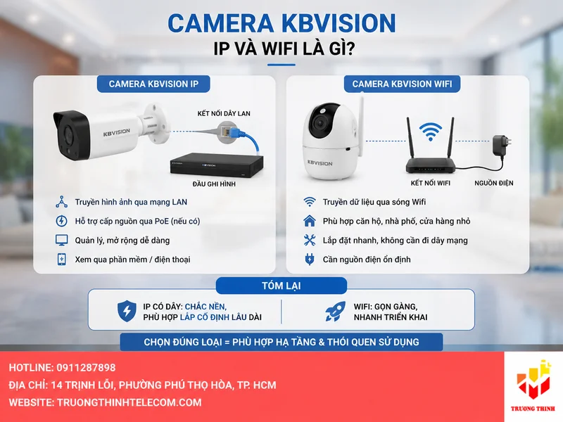 Camera KBVision IP và Wifi là gì?