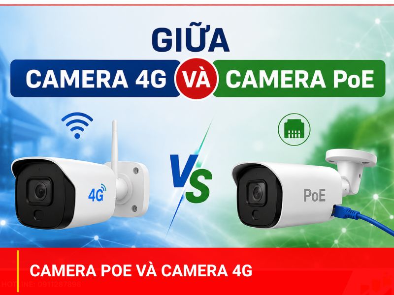 Giữa Camera 4G và camera PoE so sánh chi tiết nên chọn loại nào?