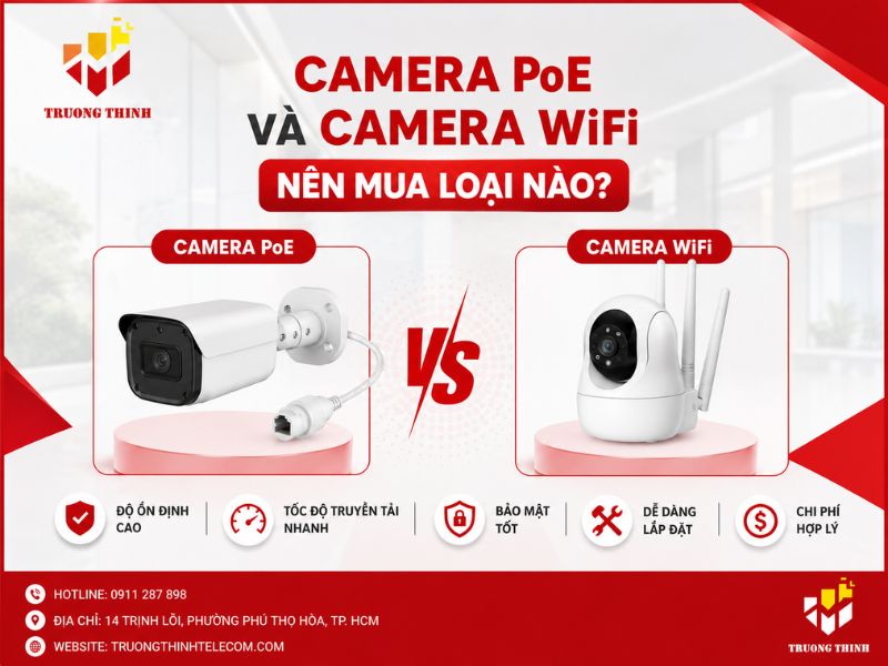 Camera PoE và camera WiFi nên mua loại nào?