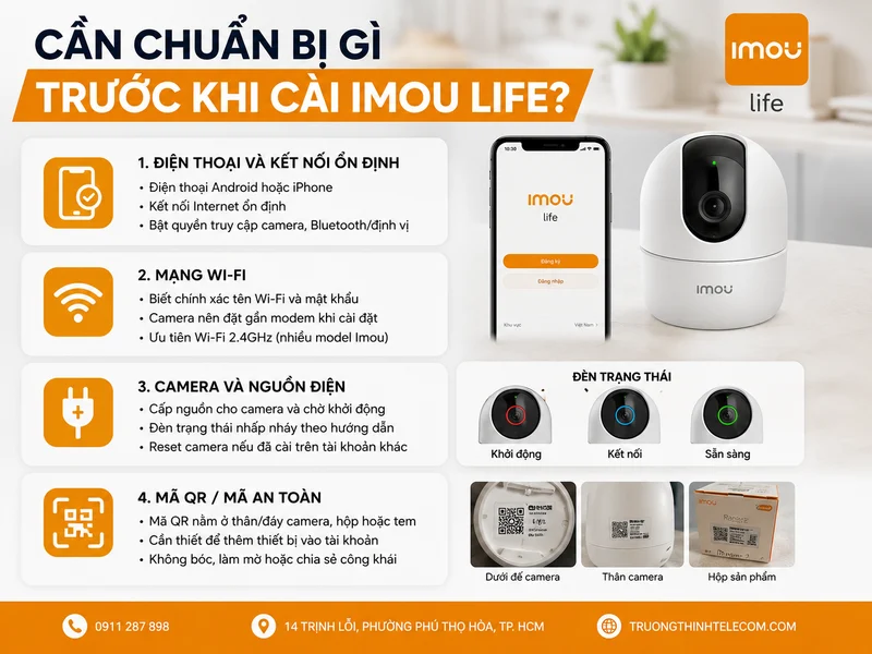 Cần chuẩn bị gì trước khi cài Imou Life?