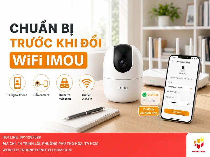 Chuẩn bị trước khi đổi wifi cho camera Imou